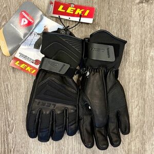 Leki Griffin S Unisex Black Ski/Snowboarding Gloves NWT